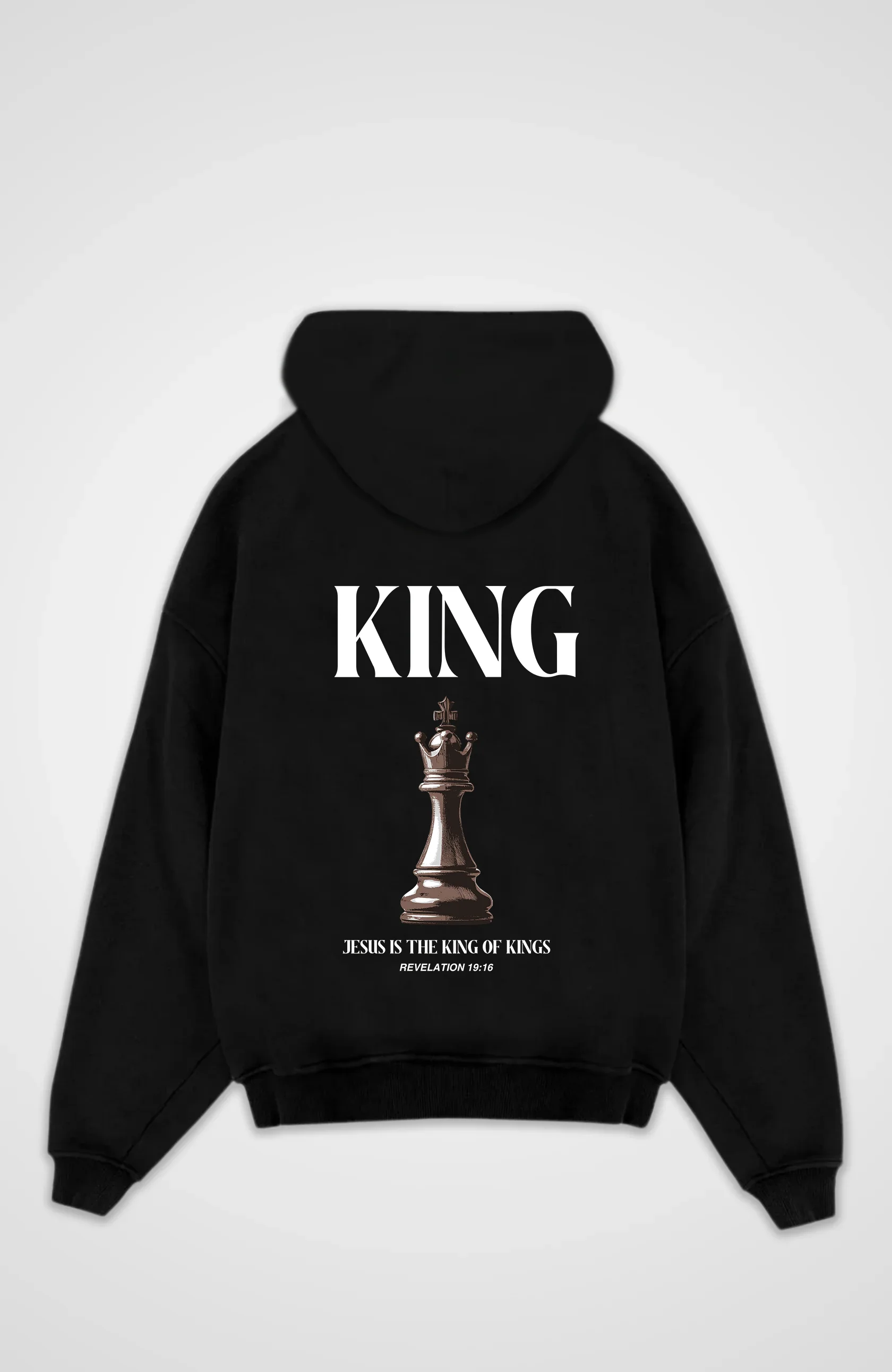 Jesus is King Chess edition Oversized Hoodie - Image 3