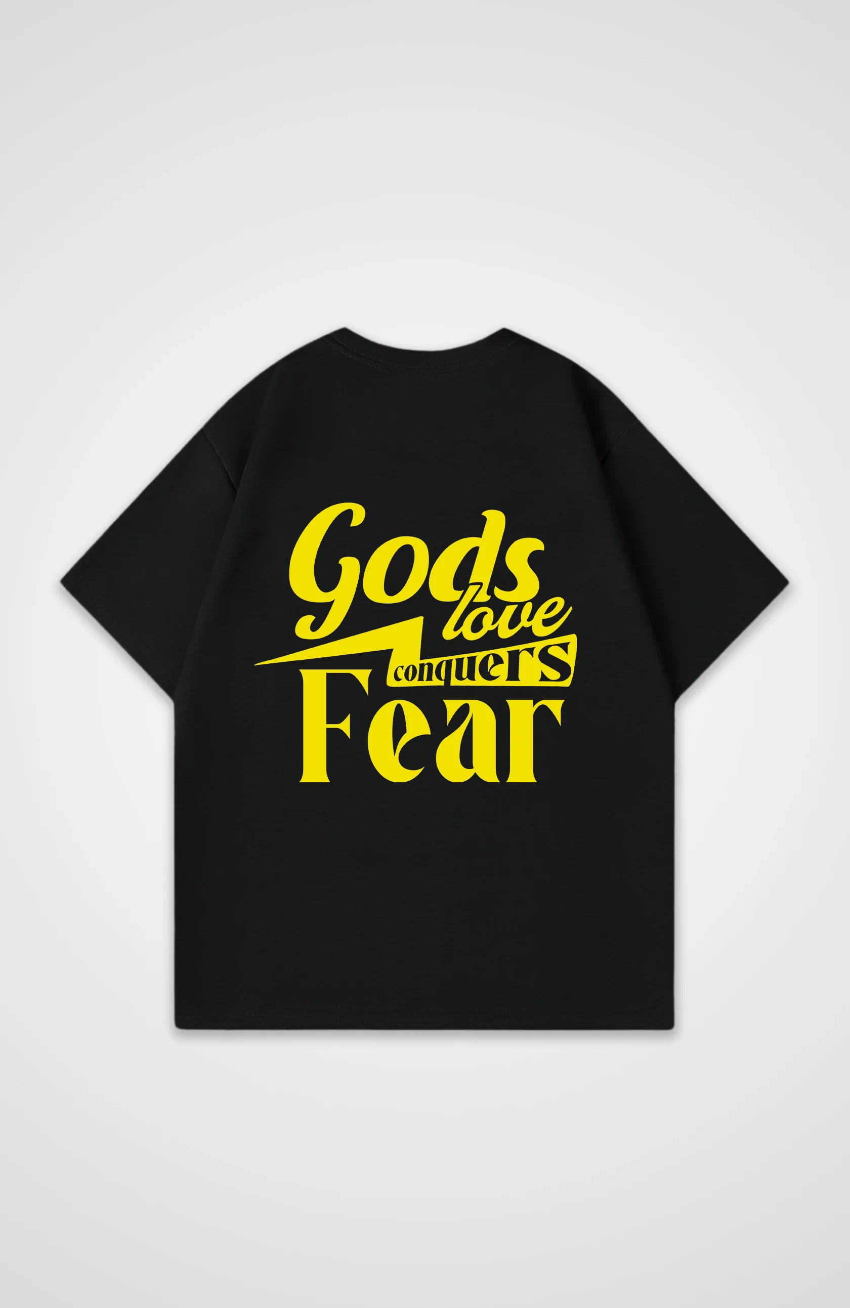 Gods love conquers Fear Oversized Shirt - Image 3