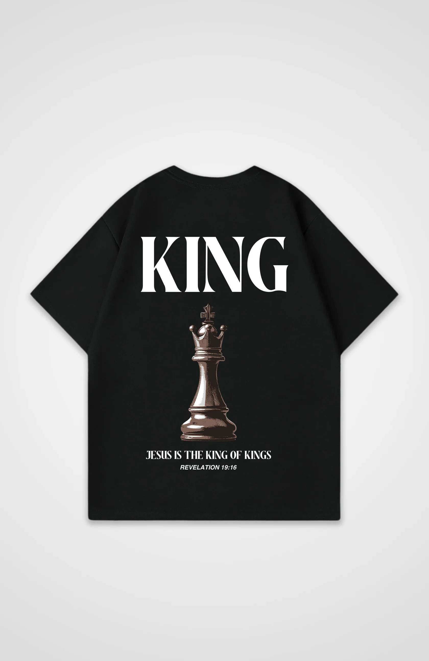 Jesus is King chess edition Oversized Shirt - Image 3